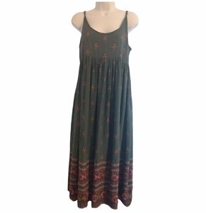 Natural life green printed dress